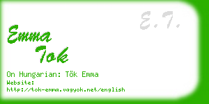 emma tok business card